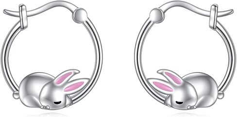 CRMAD Highland Cow/Hummingbird/Ladybug/Duck/Capybara/Rabbit/Seal/Crocodiles/Penduin Earrings for Women Sterling Silver Animal Jewelry in Saudi Arabia