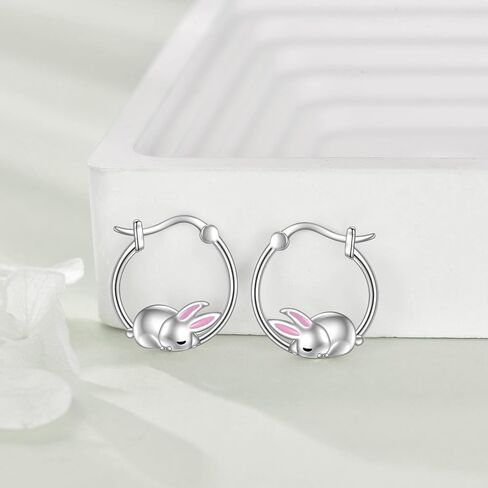 CRMAD Highland Cow/Hummingbird/Ladybug/Duck/Capybara/Rabbit/Seal/Crocodiles/Penduin Earrings for Women Sterling Silver Animal Jewelry in Saudi Arabia