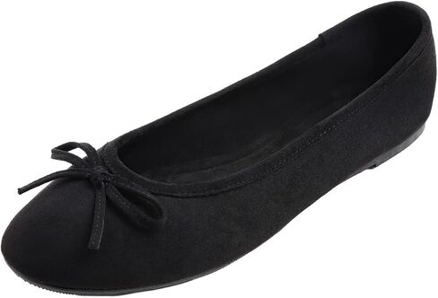 FEVERSOLE Women's Ultra Soft Colorful Memory Foam Cushioned Faux Suede Home Ballet Flats in Saudi Arabia