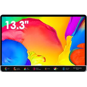 13.3inch OLED Portable Monitor for Laptop, Anti-Glare Ultra-Slim Gaming Monitor,1080P FHD HDR USB-C HDMI Plug&Play External Monitor for Laptop Mac PC Phone Switch PS4/5 Xbox
