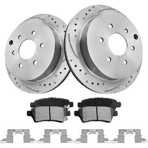 Anpulsero Automotive Replacement Brake Kits Rear Brake Pads and Rotors Kit Compatible with 2005-2023 Nissan Frontier, Brakes and Rotors Anti-rust Oil Protected 31410 D1100-8206 Brake Kit （11.2in）