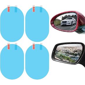 4PCS Car Rear View Mirror Film - Fog Reduction, HD Clear Nano Coating, Glare Reduction, Transparent Protective Sticker for Enhanced Visibility