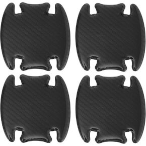 Motoforti Universal Car Door Handle Cup Cover Protection Film Reflective Stickers Anti-scratch, Epoxy Resin, Black, 4 Pcs