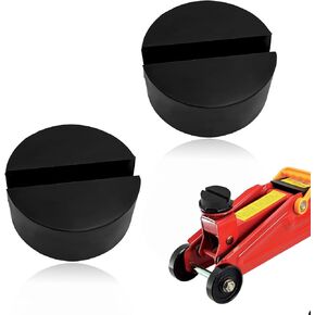 2 PCS Rubber Jack Pads, Slotted Floor Jack Stand Pad Adapter Buffering Pad, Universal Lift Protective Tool Pinch Weld Side Frame Rail Protector Pad, Car Accessories