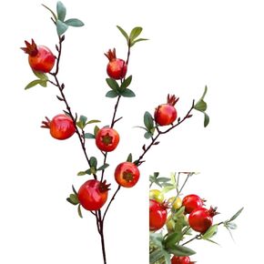 2 Pcs Artificial Fruits, Artificial Pomegranate Branches, Artificial Fruit Tree Stems Bouquet for Home, Office, Holiday Party Decoration