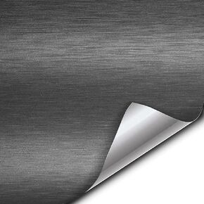 VViViD® XPO Dark Grey Brushed Metallic Car Wrap Vinyl Roll (1.49ft x 5ft)