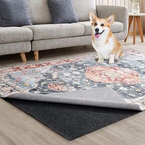 HOMBYS 100% Waterproof Non-Slip Rug Pad 8x10 for Oversized Area Rug, Non Skid Carpet Pads for All Floors and Finishes, Durable Felt Floors Protection for Hardwoods, Keep Rugs in Place and Safe