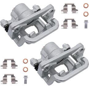 2PCS Rear Disc Brake Calipers Assembly w/Bracket Compatible with 2002-2018 Nissan Altima, Compatible with 2003-2008 & 2019-2022 Nissan Maxima Driver&Passenger Side 19B2780 19B2781