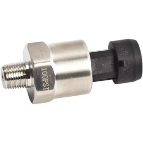 Eyourlife Pressure Transducer, Fuel Pressure Sender with Connector, Sensor for Oil, Fuel, Air, Water, 1/8"NPT Thread Stainless Steel Pressure Transmitter(100PSI)