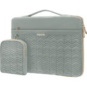 حافظة كمبيوتر محمول MOSISO 360 واقية مقاس 13-14 بوصة، متوافقة مع MacBook Air 13 M2 M1، متوافقة مع MacBook Pro 13/14 بوصة، حقيبة جانبية مبطنة ومموجة مفتوحة مع جيوب أفقية وحقيبة صغيرة وحزام، أسود in Kuwait
