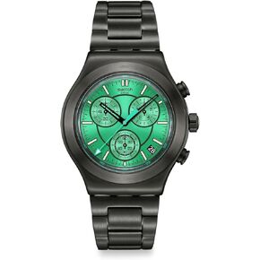 Swatch Unisex Casual Watch Black Stainless Steel Quartz Obsessively Obsidian