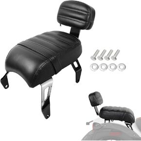 Detachable Motorcycle Passenger Seat Backrest With Back Rest Cushion Pad Compatible With For 2018-2024 Indian Scout Bobber Rogue Twenty Sixty ABS Replacement For Part Number 2882853-VBA