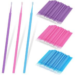 300Pcs Touch Up Paint Brushes, Touch Up Ultra-Fine Paint Brushes for Automotive Paint Chip Repair, Disposable Micro Paint Chip Applicators for Detailing Clearance Cleaning (Tips:1.5/2/2.5MM)