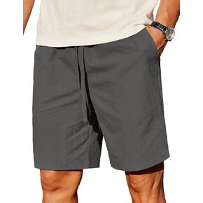 COOFANDY Men's Casual Shorts Elastic Waist Drawstring Lightweight Summer Beach Shorts in Saudi Arabia