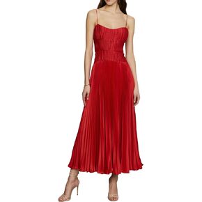 AMUR Women's Cherry Drop Waist Midi Dress