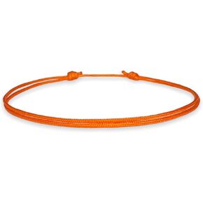 Thin Orange Cord Bracelet for Men Women Teen Unisex Adult - Waterproof Nylon Surfer String Friendship Bracelets Summer Beach Accessories