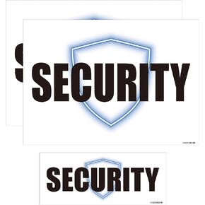 GEEKBEAR Security Car Magnet - Eye-Catching, Reflective, Weather-Resistant - Set of 3 (Black)