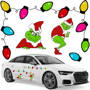 Cute Christmas Car Decorations Christmas Reflective Car Magnets Christmas Fridge Magnets Christmas Magnetic Christmas Lights for Christmas Home Garage Door Decorations
