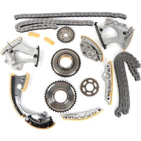 Engine Timing Chain Kit, Suitable for A6 C7 A7 A8 Q5 Q7 S5 TOUAREG 3.0T V6 2012-2016 CR-V Timing Chain Set Replace# 06E109465AS 079109507AK 079109469AM 079109469AL 06E109507D