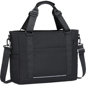 mygreen Laptop Tote Bag, Middle Size Computer Messenger Teacher Bag with 15.6 inch Padded Laptop Sleeve