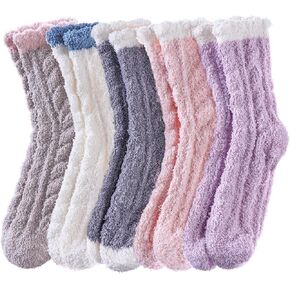 Womens Socks (6 Pairs Solid Color A)