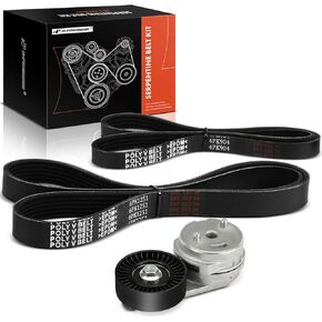 A-Premium Engine Serpentine Belt Drive Kit with Tensioner Compatible with Chrysler Voyager & Dodge Caravan, 2001 2002 2003, 2.4L