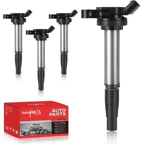 UF596 مجموعة من 4 ملفات إشعال متوافقة مع Toyota Corolla 2009 2010 2011 2012 2013 2014 2015 2016 2017 مجموعة ملفات Prius لـ Scion XD IM، لكزس CT200h 1.8L L4 يستبدل OE 90919-02252 in Kuwait