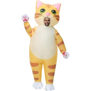 Spinosaurus Inflatable Cat Costume for Adult,Funny Blow Up Cat Christmas Costume Ride on Animal Costumes for Woman Inflatable Suit