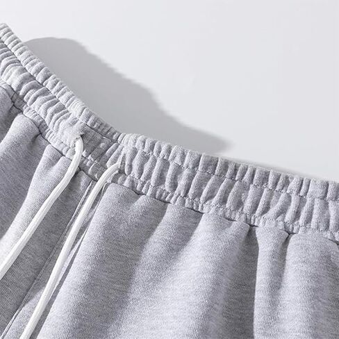 شورت نسائي للتمرين في صالة الألعاب الرياضية والجري وكرة السلة والعرق الرياضي وصالة اليوغا بالإضافة إلى حجم شورت برباط كاجوال للتمارين الرياضية مع جيوب ملابس صيفية فضفاضة ومريحة (رمادي، L) in Kuwait