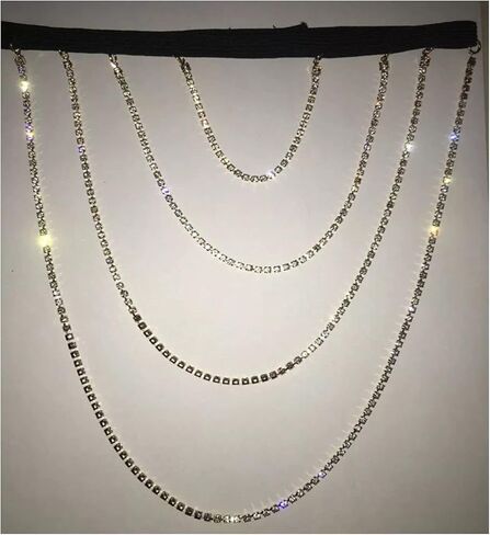 حجر الراين شرابة الساق سلسلة متعددة الطبقات حجر الراين الفخذ سلسلة مرونة كريستال الساق سلسلة حجر الراين الجسم ملحقات السلسلة مجوهرات للنساء in Kuwait