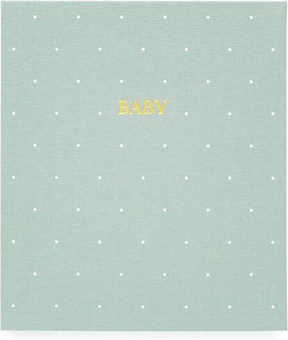 كتاب Sugar Paper Baby Book، غطاء قماش منقط صغير باللونين الأسود والكريمي، كتاب ذكريات موجه لالتقاط الصور والتذكارات من السنة الأولى لطفلك in Saudi Arabia