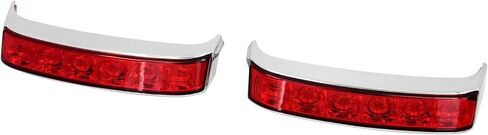 مصباح إشارة الانعطاف LED على شكل سرج مناسب لدراجة Harley Touring CVO Limited Street Glide Road Glide Electra Glide 2014-2024 (أحمر) in Kuwait