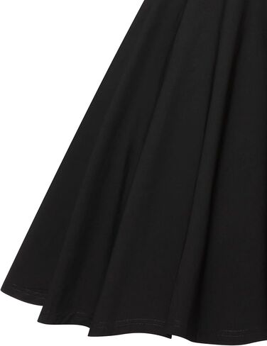 GownTown Vintage Dresses Short Sleeves Cocktail Swing Dress Wrap Top Dress with Pockets in Kuwait