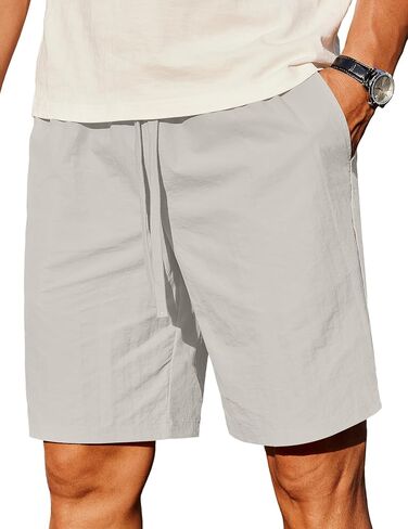 COOFANDY Men's Casual Shorts Elastic Waist Drawstring Lightweight Summer Beach Shorts in Saudi Arabia