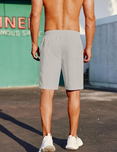 COOFANDY Men's Casual Shorts Elastic Waist Drawstring Lightweight Summer Beach Shorts in Saudi Arabia