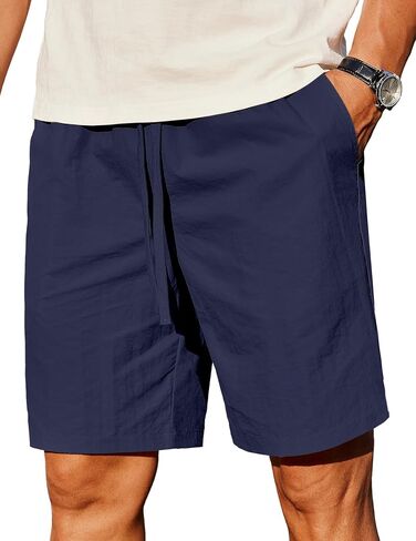 COOFANDY Men's Casual Shorts Elastic Waist Drawstring Lightweight Summer Beach Shorts in Saudi Arabia