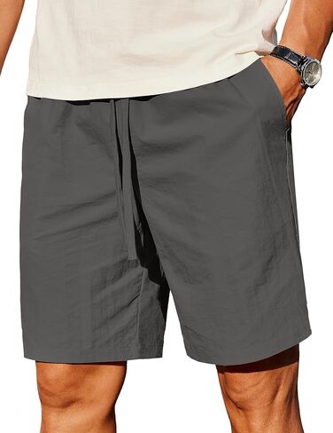 COOFANDY Men's Casual Shorts Elastic Waist Drawstring Lightweight Summer Beach Shorts in Saudi Arabia
