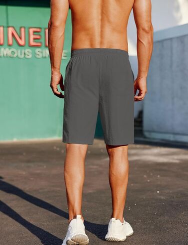 COOFANDY Men's Casual Shorts Elastic Waist Drawstring Lightweight Summer Beach Shorts in Saudi Arabia