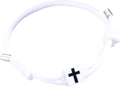 Handmade Adjustable Christian Cross Braided Rope Bracelet Multicolor ross Woven String Bracelets for Women Men Lucky Protection Religious Faith Jewelry Gifts in Saudi Arabia