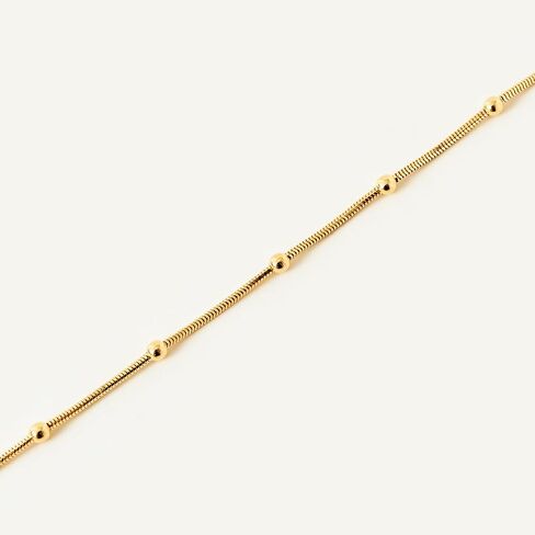 سوار GELIN Ball Bead Station من الذهب الخالص عيار 14 قيراط in Kuwait