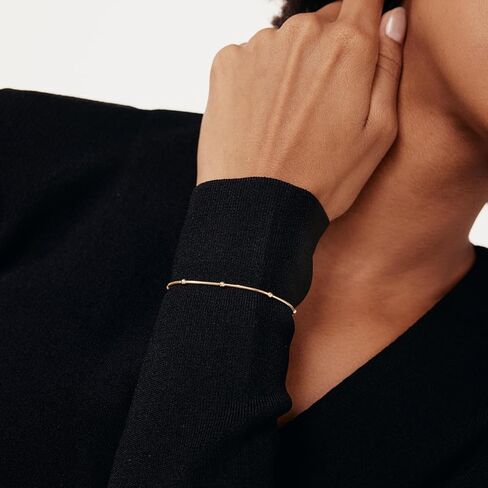 سوار GELIN Ball Bead Station من الذهب الخالص عيار 14 قيراط in Kuwait