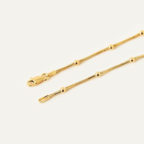 سوار GELIN Ball Bead Station من الذهب الخالص عيار 14 قيراط in Kuwait