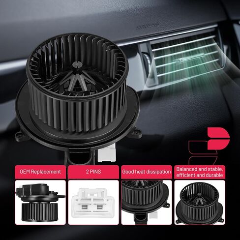 BDFHYK AC Heater Blower Motor Fan 700255 Compatible with Dodge Nitro 2007-2011, Jeep Liberty 2008-2012,HVAC Blower Motor Assembly with Fan Cage Replacement for 68003996AA 68038826AB 75860 75770 in Saudi Arabia