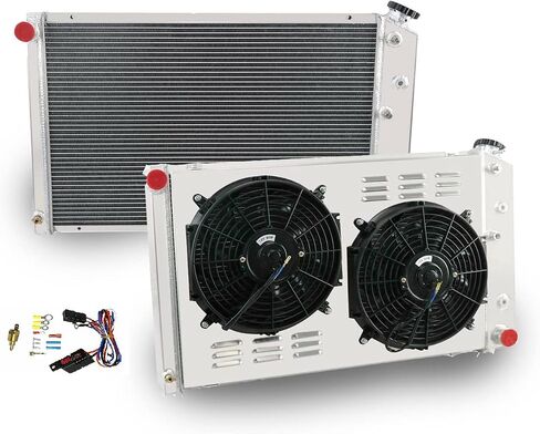 3 Row Cooling Radiator Fan Shroud Set for 1978-1987 Chevy El Camino Monte Carlo Cutlass Grand Prix Camaro G body Radiators 1982 1986 1984 1985 in Saudi Arabia