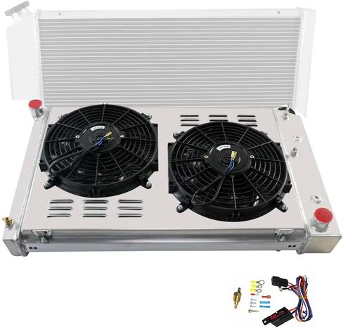 3 Row Cooling Radiator Fan Shroud Set for 1978-1987 Chevy El Camino Monte Carlo Cutlass Grand Prix Camaro G body Radiators 1982 1986 1984 1985 in Saudi Arabia