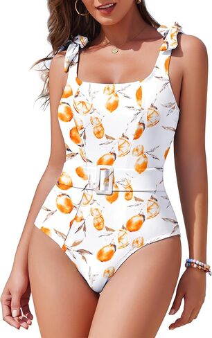 AI'MAGE Women's One Piece Swimsuit 2025 Tummy Control Swimsuits Slimming Bathing Suits Belted Swim Suit Swimwear in Saudi Arabia
