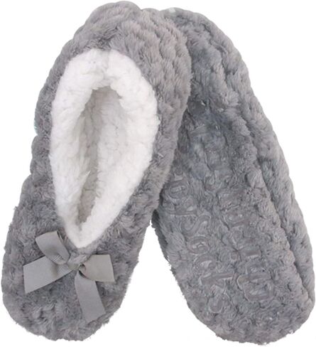 BambooMN Adult Super Soft Warm Cozy Fuzzy Soft Touch Sleeper Slippers Non-Slip Lined Socks in Kuwait