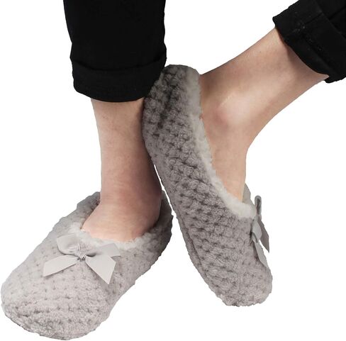 BambooMN Adult Super Soft Warm Cozy Fuzzy Soft Touch Sleeper Slippers Non-Slip Lined Socks in Kuwait
