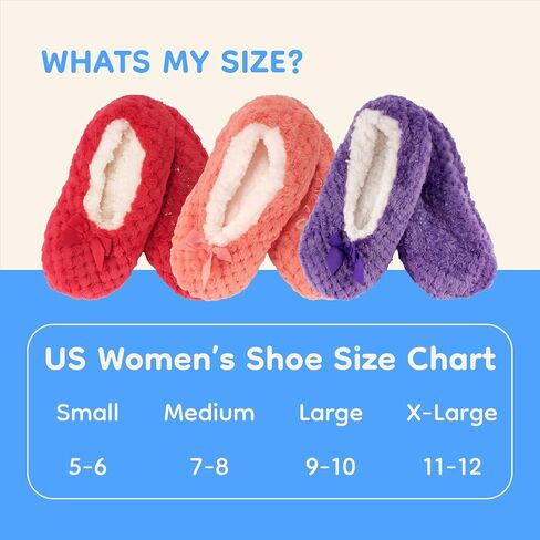 BambooMN Adult Super Soft Warm Cozy Fuzzy Soft Touch Sleeper Slippers Non-Slip Lined Socks in Kuwait