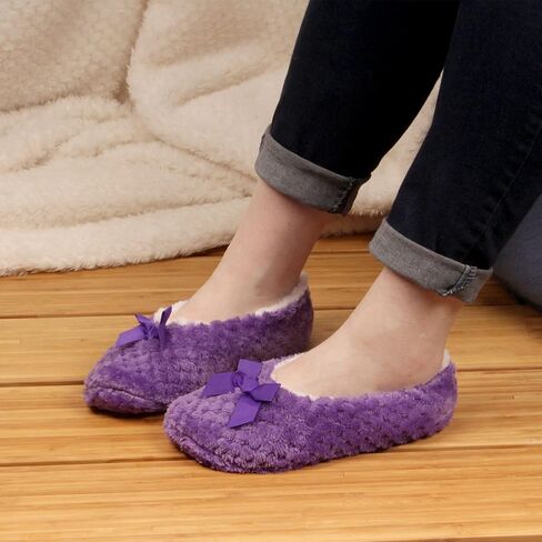 BambooMN Adult Super Soft Warm Cozy Fuzzy Soft Touch Sleeper Slippers Non-Slip Lined Socks in Kuwait